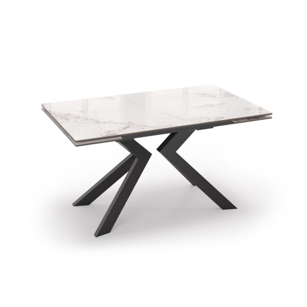 Стол PAUL 140 Bianco Grigio Ceramic Lux BK